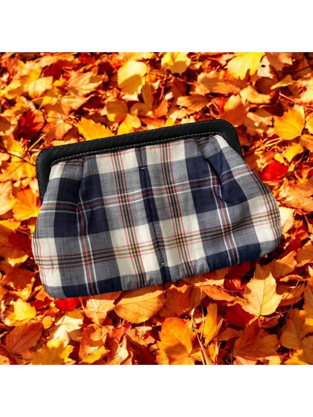 J CREW Fall Plaid Clutch Handbag NEW NWOT